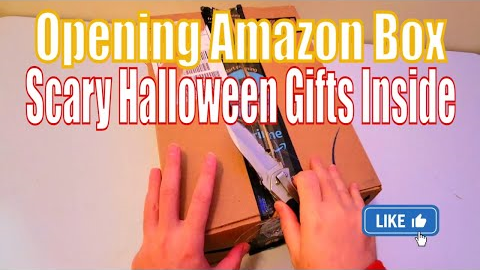 Opening Amazon Box - Halloween Gift Idea Unboxing Amazon Box - ASMR  No Talking Mystery Box Unboxing