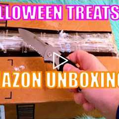 Opening Amazon Box - Halloween Candy Treats - Unboxing ASMR  -  ASMR No Talking  Oddly Satisfying
