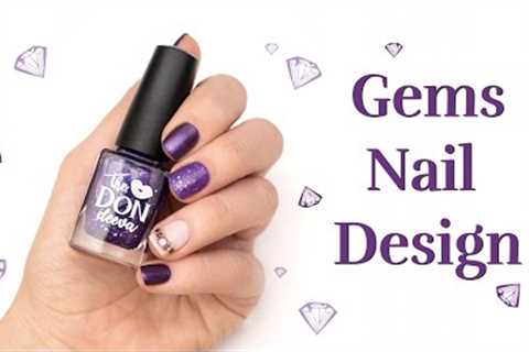 Gems Nail Design How-to: The BEST Way to Do It! #nails #manicure #nailpolish #nailsdesign #gems #diy