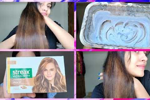 How to color your hair at home under Rs.175 | Streax soft blonde highlights | Priya Creations