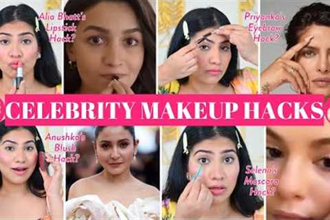 Full Face Makeup Using Celeb Makeup Hacks Ft. @anishkakhantwaal | Pass👍🏻or Fail👎🏻 Challenge |..