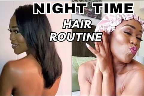 MY EASY NIGHTTIME RELAXED HAIR ROUTINE ft Silken Me