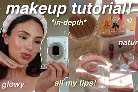 UPDATED MAKEUP ROUTINE! 🎀 in-depth tutorial for a glowy, natural, and flattering look!