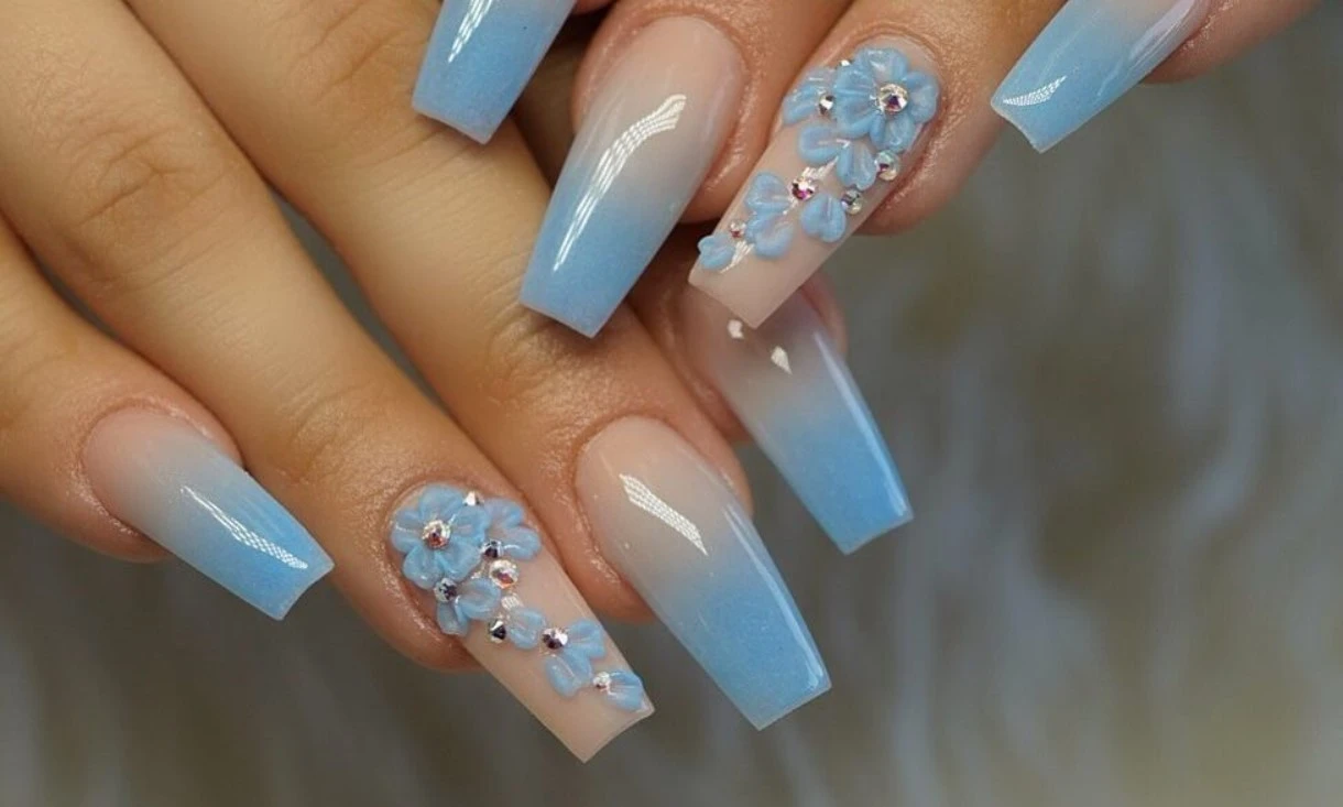 Winter Ice Blue Nails: Top Designs & DIY Tips - Gloss and Vibes